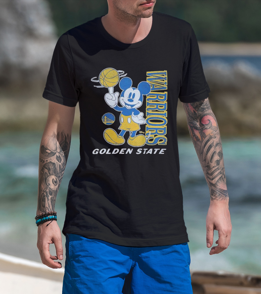 Warriors Golden State Mickey Mouse Basketball T-Shirt