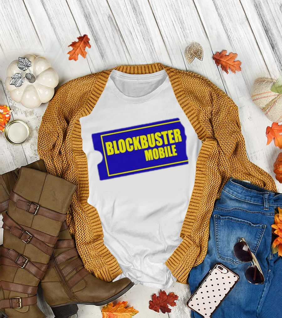 BLOCKBUSTER MOBILE Blue Ticket Nostalgia T-Shirt