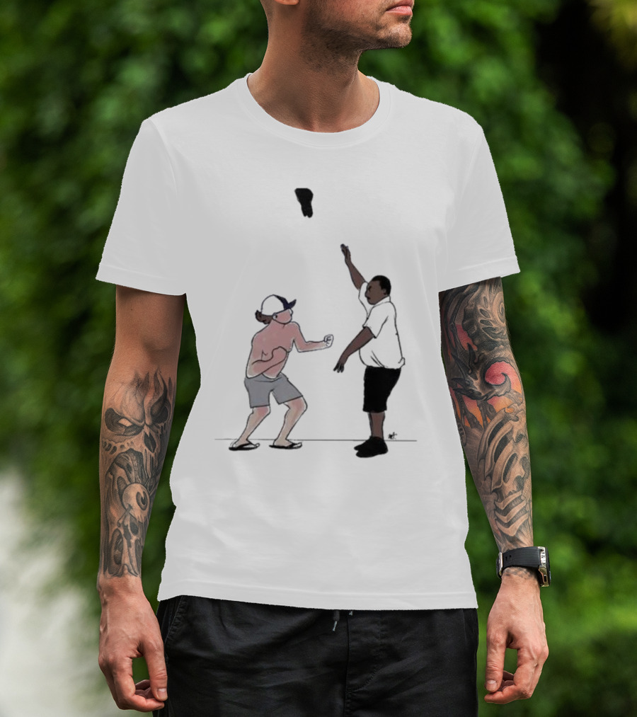 Brawl At Montgomery Alabama Riverfront Dock Caught T-Shirt With Fight Sketch At T-Shirt