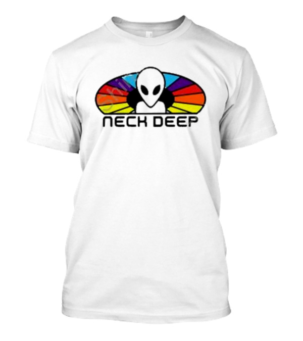 Neck Deep Alien Rainbow Oval Take Me With You And Workshop T-Shirt