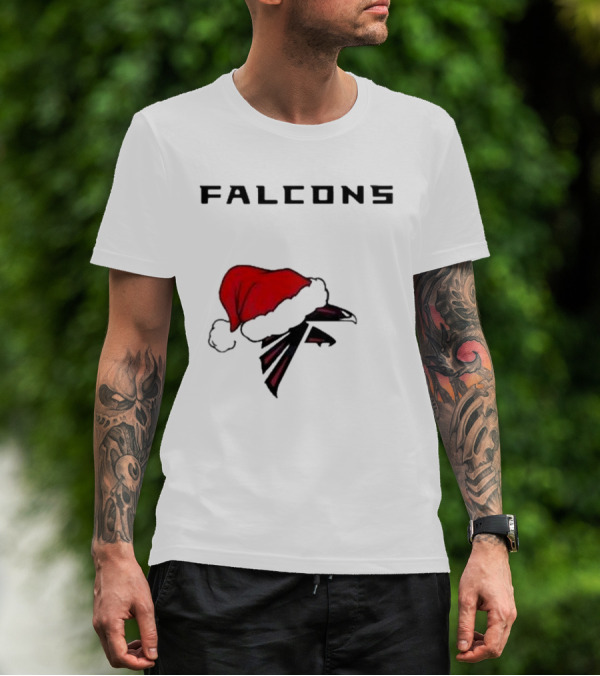 Falcons Santa Hat Christmas Atlanta T-Shirt