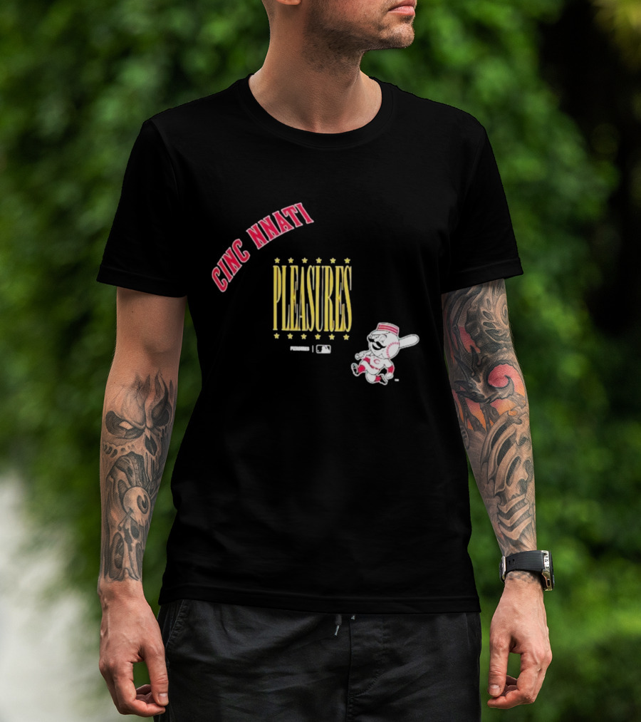 Cincinnati Pleasures MLB Collaboration With Mascot T-Shirt