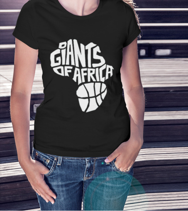 Giants Of Africa Basketball Map T-Shirt