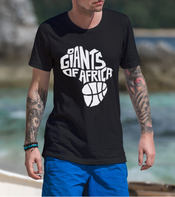 Giants Of Africa Basketball Map T-Shirt