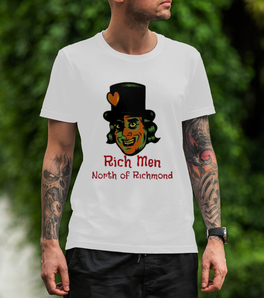 Rich Men North Of Richmond Damn Shame Top Hat Heart T-Shirt