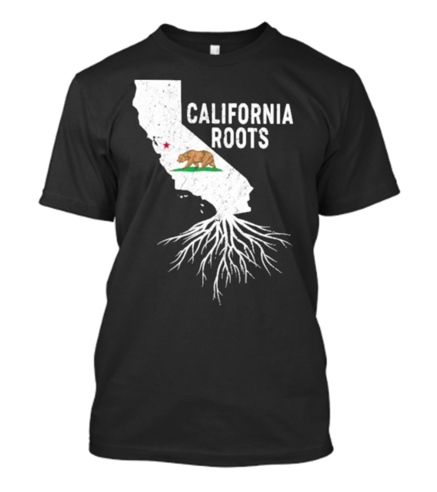 California Roots Bear And State T-Shirt