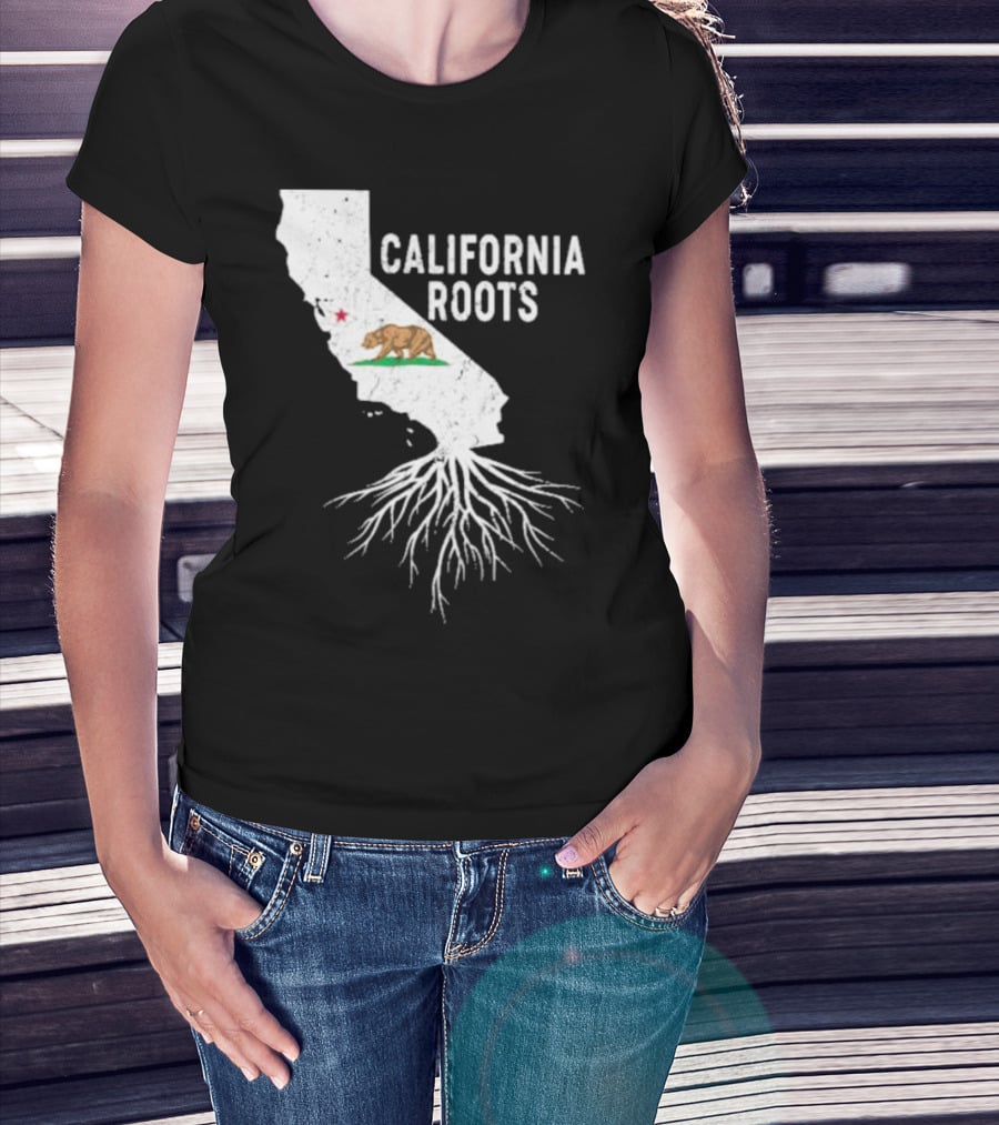 California Roots Bear And State T-Shirt