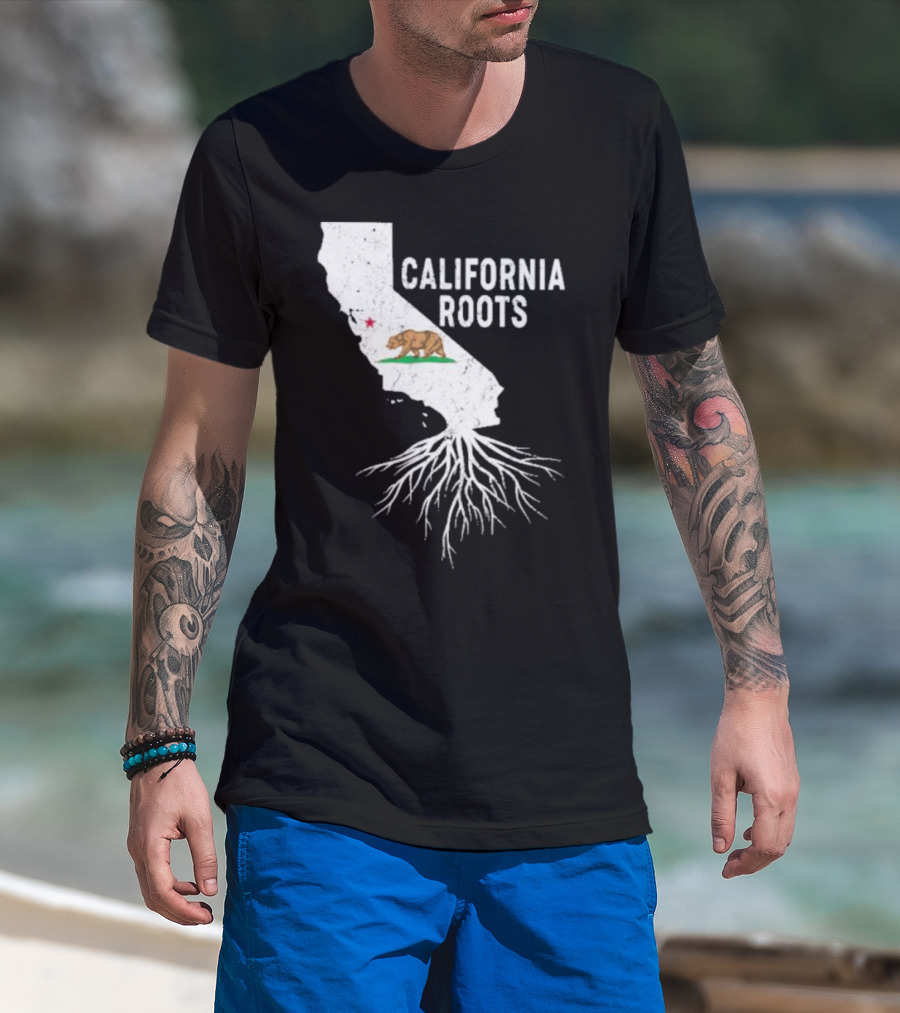 California Roots Bear And State T-Shirt