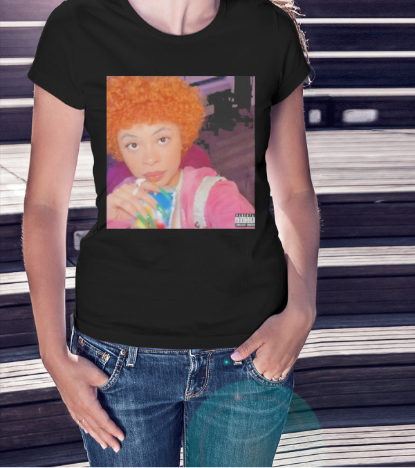 Ice Spice Drinking Colorful Beverage Parental Advisory T-Shirt