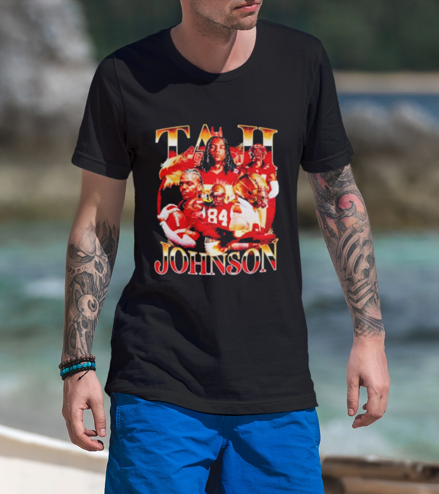 TAJI Johnson Football Highlights 84 T-Shirt