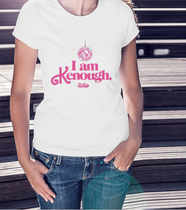Barbie The Movie I Am Kenough Pink Disco Ball T-Shirt