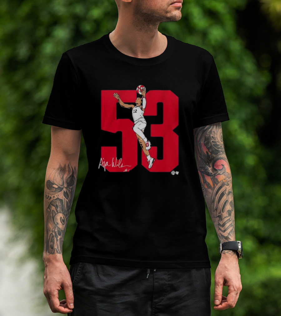 A’ja Wilson 53 Signature Dunk Jumpshot Number 22 T-Shirt