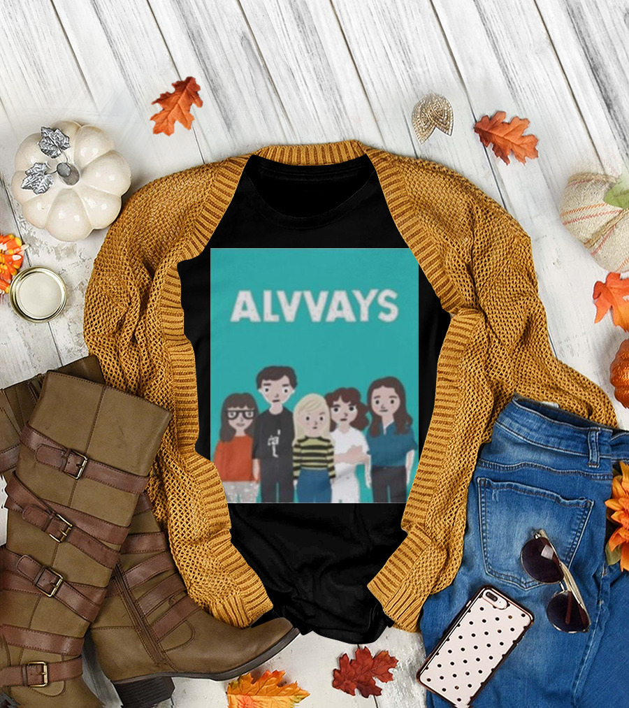 ALVVAYS Band Comic Style Cartoon Characters in Group T-Shirt