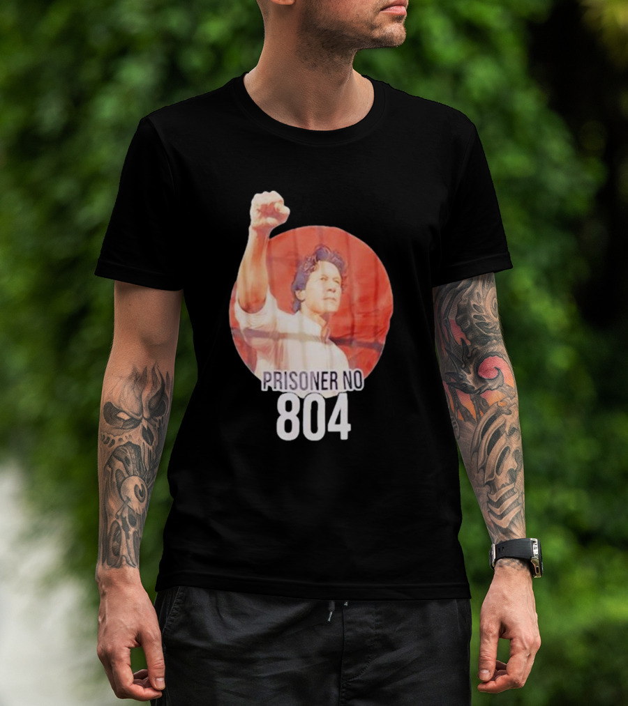 Imran Khan Prisoner No 804 Raising Fist Symbolic Image T-Shirt