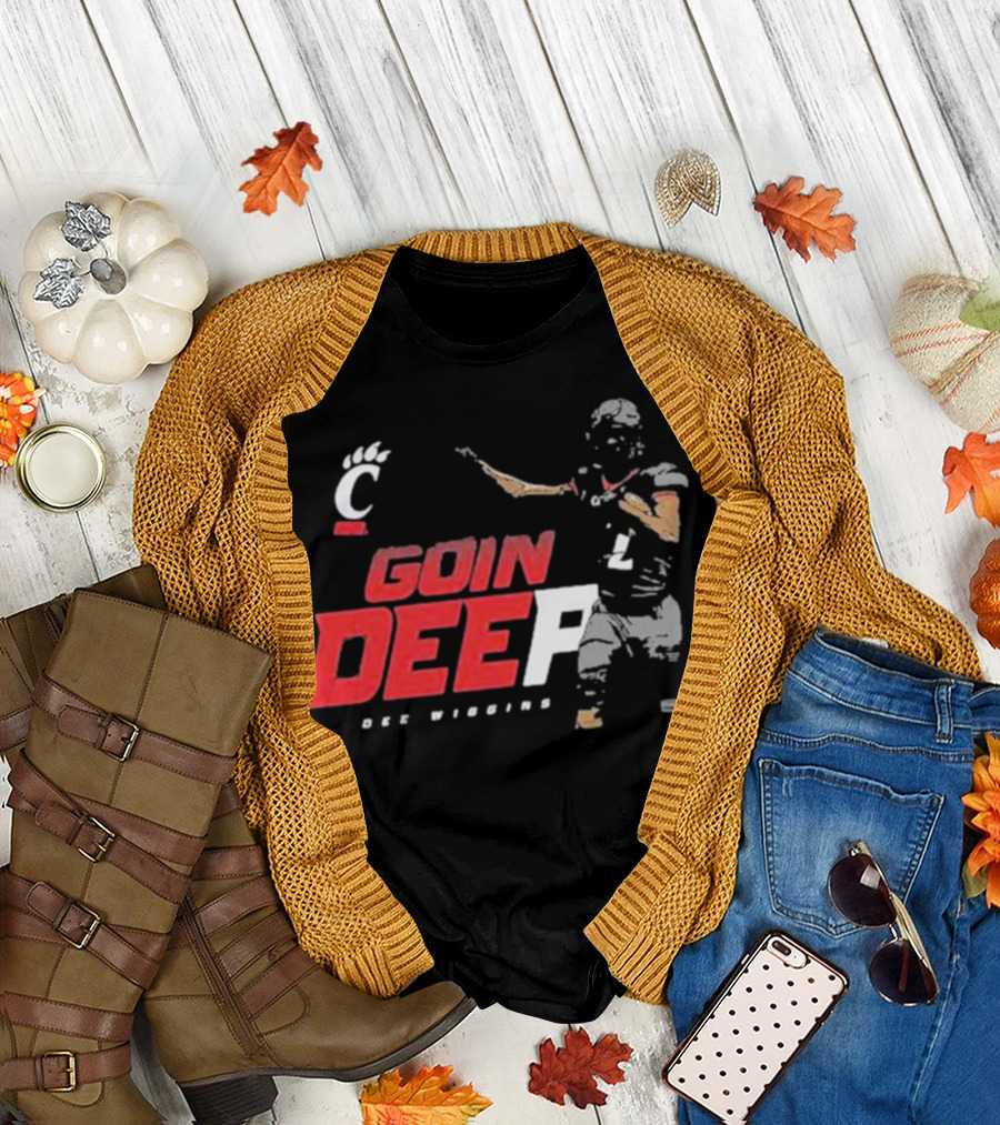 Cincinnati Bearcats Dee Wiggins Goin’ Deep T-Shirt
