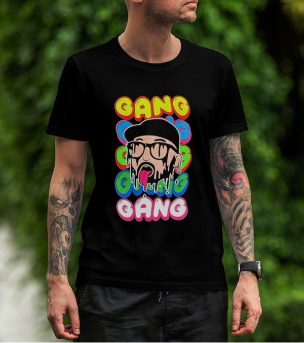 Gang Colorful Dripping Face T-Shirt