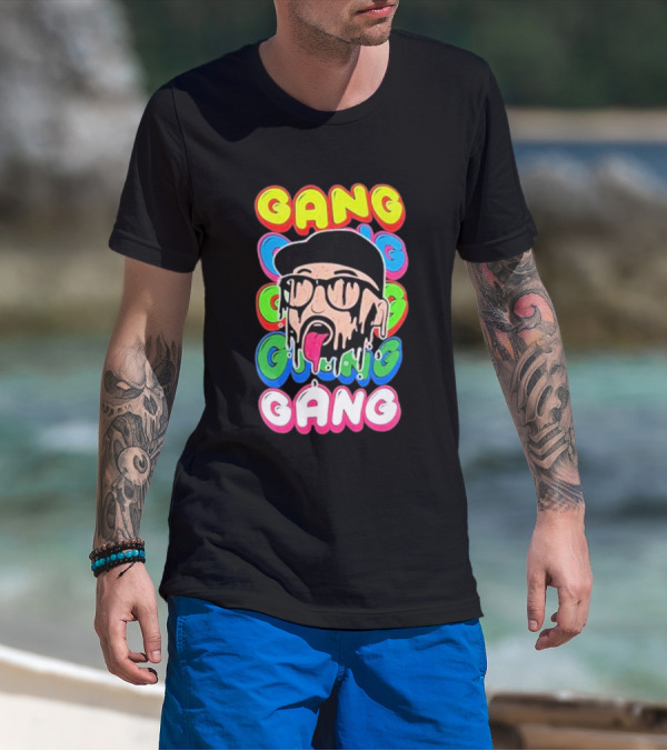 Gang Colorful Dripping Face T-Shirt