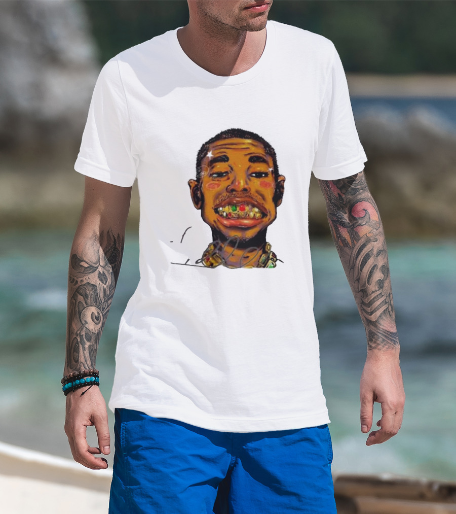 Vameee1 It’s The Way You Wear It Bold Cartoon Face T-Shirt