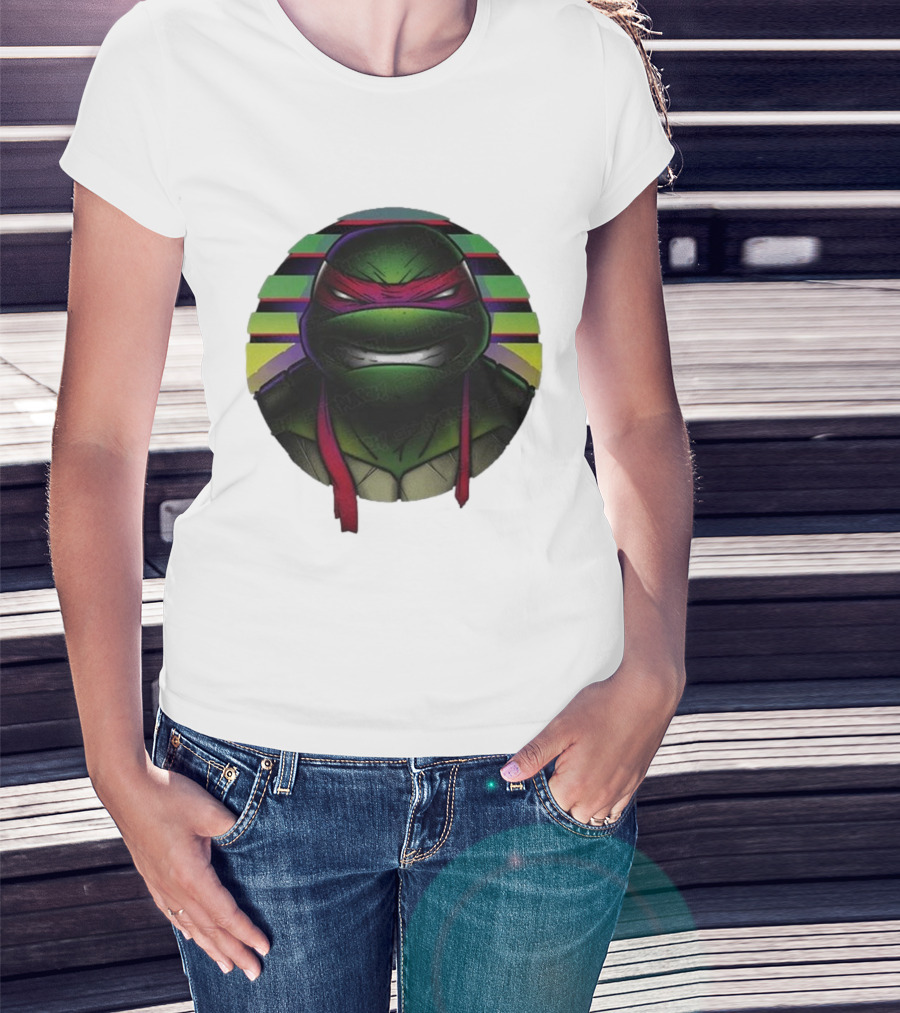 Raph Mutant Red Ninja Retro Stripes T-Shirt