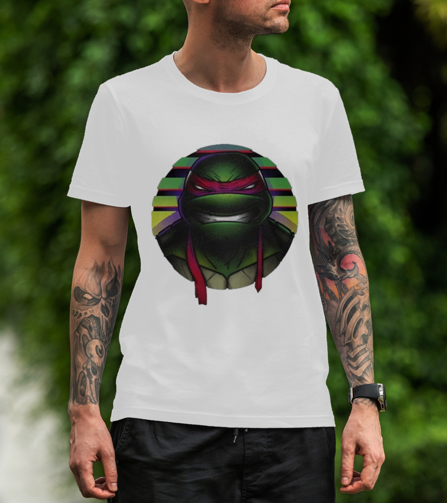 Raph Mutant Red Ninja Retro Stripes T-Shirt