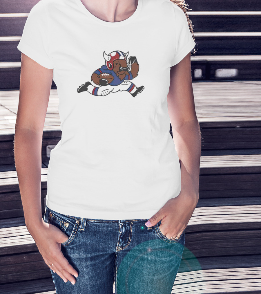 Buffalo Bills Football Buffalos Running With Determination T-Shirt
