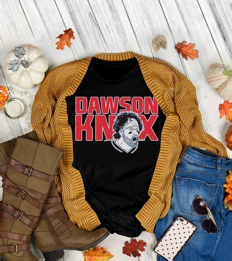 Dawson Knox Roaring Athlete Portrait Headband T-Shirt
