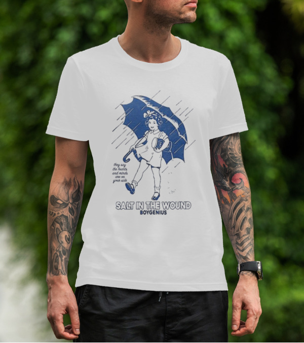 Salt In The Wound Boygenius They Say The Hearts And Minds Are On Your Side Silhouette Umbrella T-Shirt
