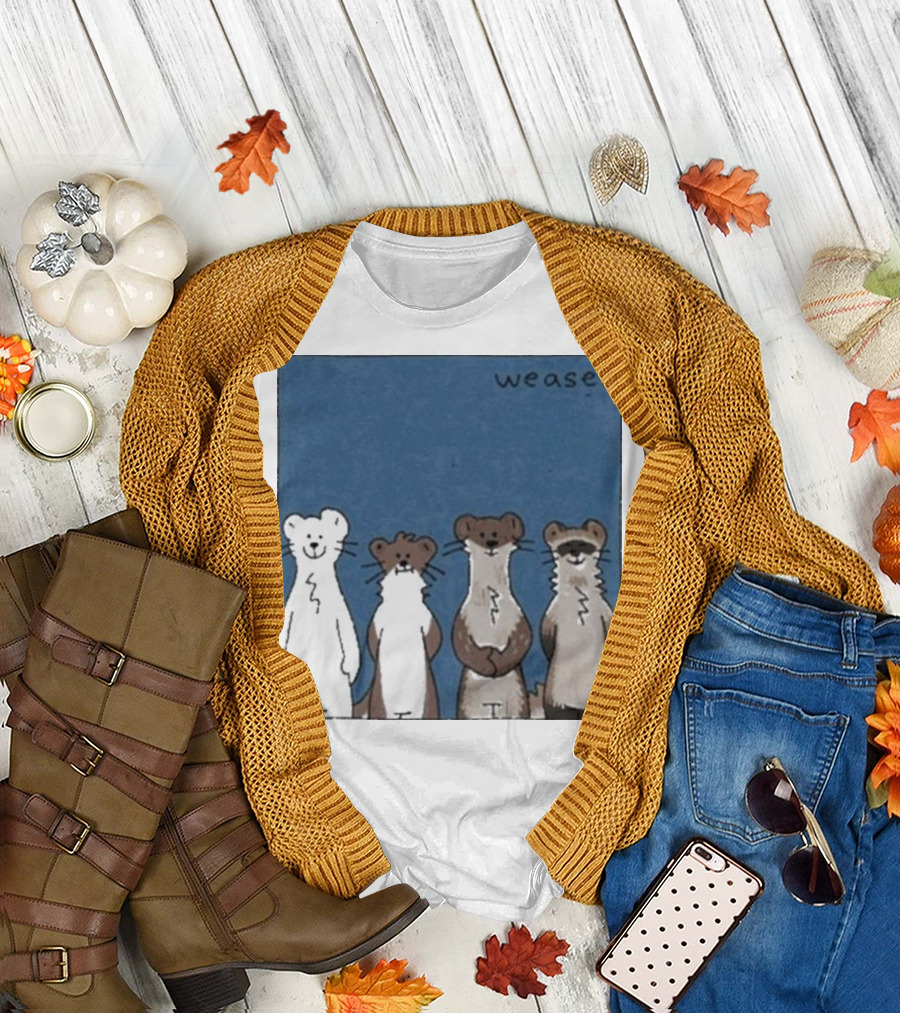 Weasel Weezer Band Cartoon T-Shirt