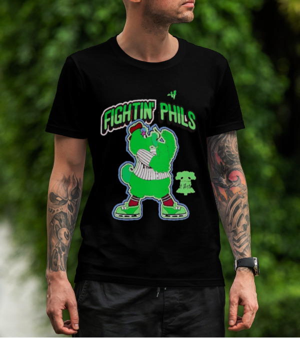 FIGHTIN' PHILS Neon Mascot Art History T-Shirt