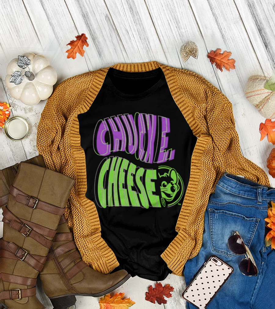 Chuck E. Cheese Spiral Text T-Shirt