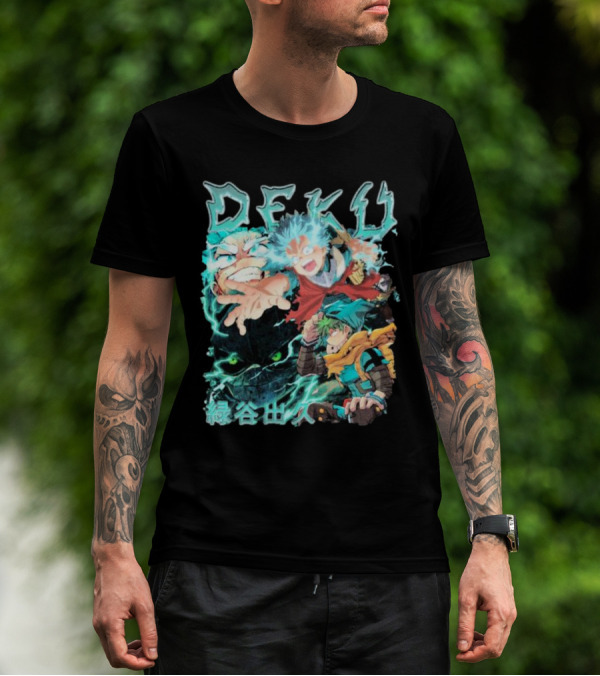 DEKU Midoriya Izuku My Hero Academia Anime Characters Electric Aura Battle Scene T-Shirt