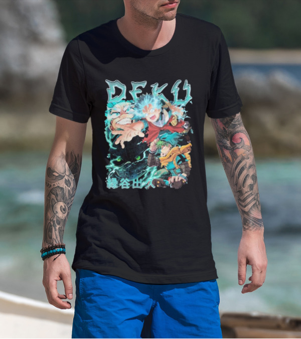 DEKU Midoriya Izuku My Hero Academia Anime Characters Electric Aura Battle Scene T-Shirt