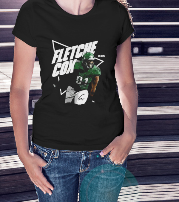 NFLPA Fletcher Cox 91 Nick Sirianni Signature T-Shirt