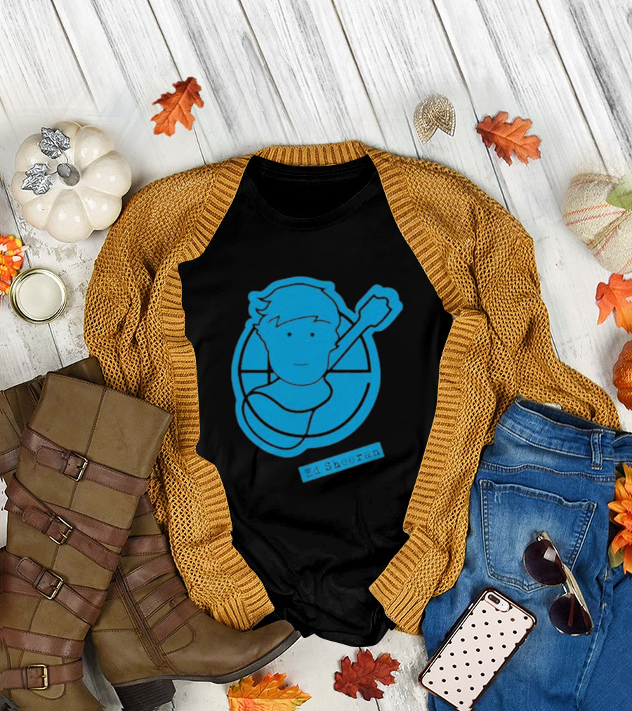 Ed Sheeran Tour Pictogram Blue T-Shirt