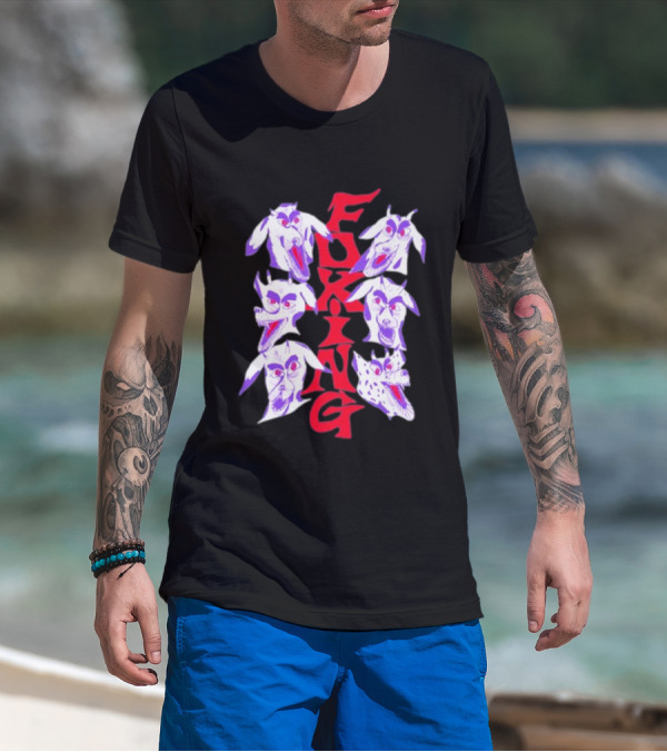 Foxy Devil Dogs Faces Red T-Shirt