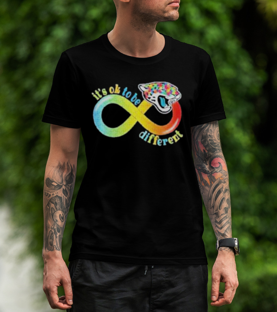 Jacksonville Jaguars It’s Ok To Be Different Autism Infinity T-Shirt