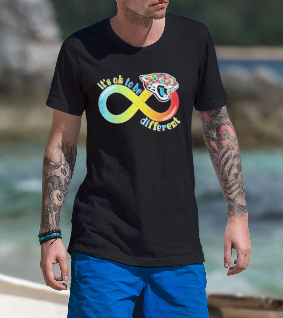 Jacksonville Jaguars It’s Ok To Be Different Autism Infinity T-Shirt