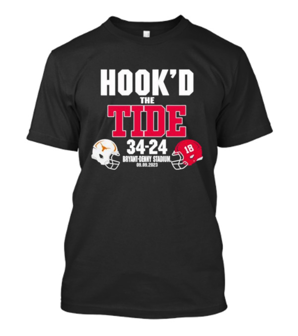 Hook’d The Tide 34-24 Bryant Denny Stadium 09.09.2023 Football Helmets T-Shirt