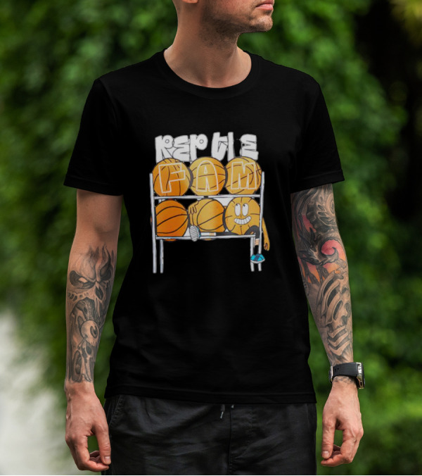 Rep The Fam Volleyball Basketball Balls Cartoon T-Shirt