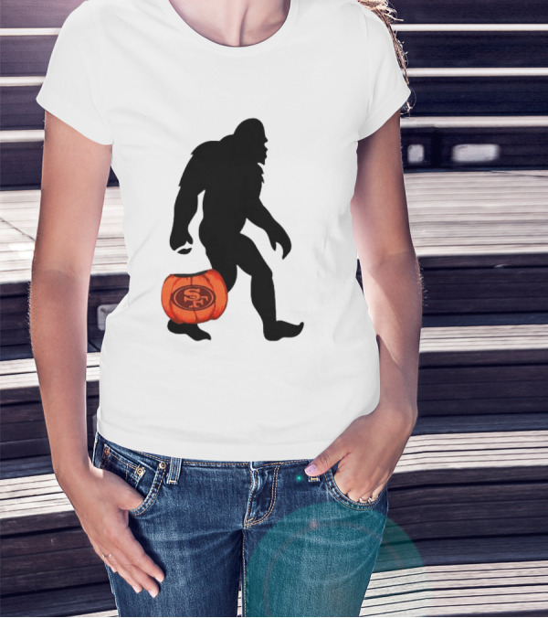 San Francisco 49ers Bigfoot Halloween Pumpkin T-Shirt