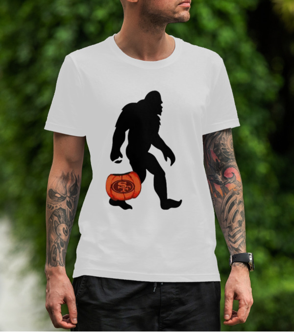 San Francisco 49ers Bigfoot Halloween Pumpkin T-Shirt