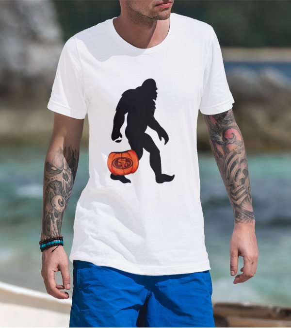 San Francisco 49ers Bigfoot Halloween Pumpkin T-Shirt