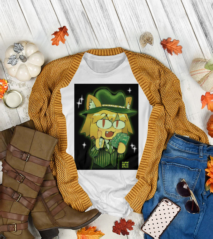 Sunny Waifu Gangster Neco-Arc with Money and Ring T-Shirt