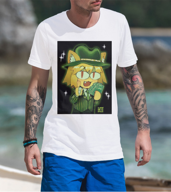 Sunny Waifu Gangster Neco-Arc With Money And Ring T-Shirt