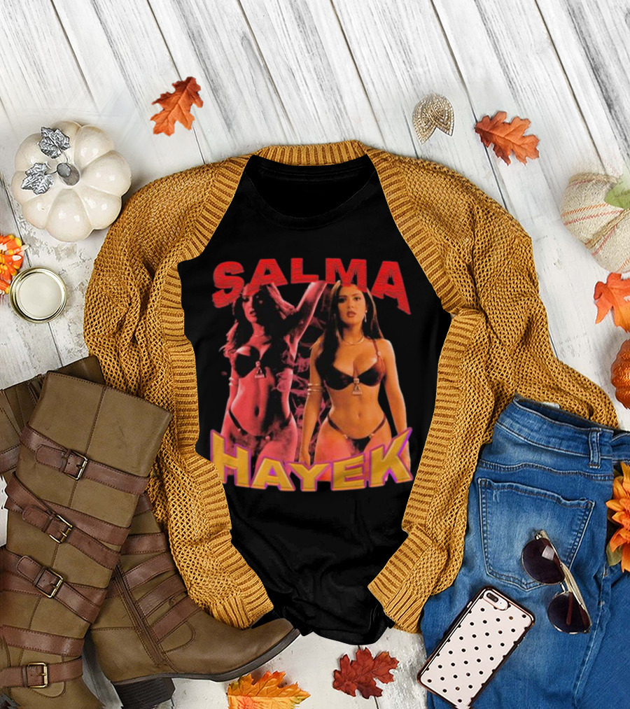 Salma Hayek Retro Style Double Image T-Shirt