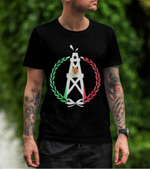 Paul Wall Mexico Flag Oil Rig Emblem T-Shirt