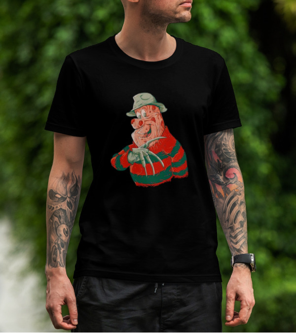 Flintstone Freddy Krueger Nightmare Crossover Mashup T-Shirt
