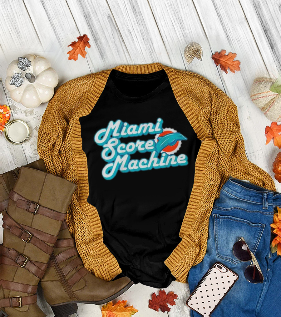Miami Dolphins Score Machine Retro T-Shirt