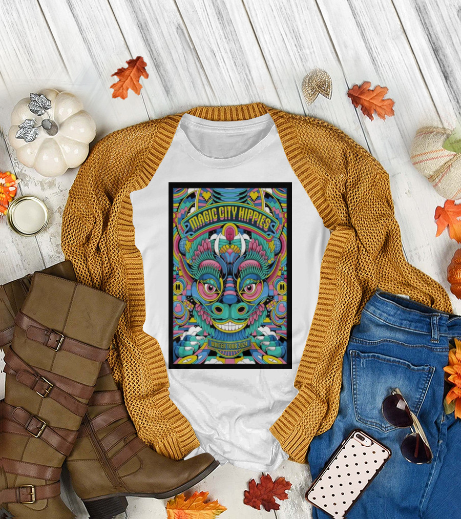 Magic City Hippies 2024 Winter Tour Psychedelic Mask T-Shirt
