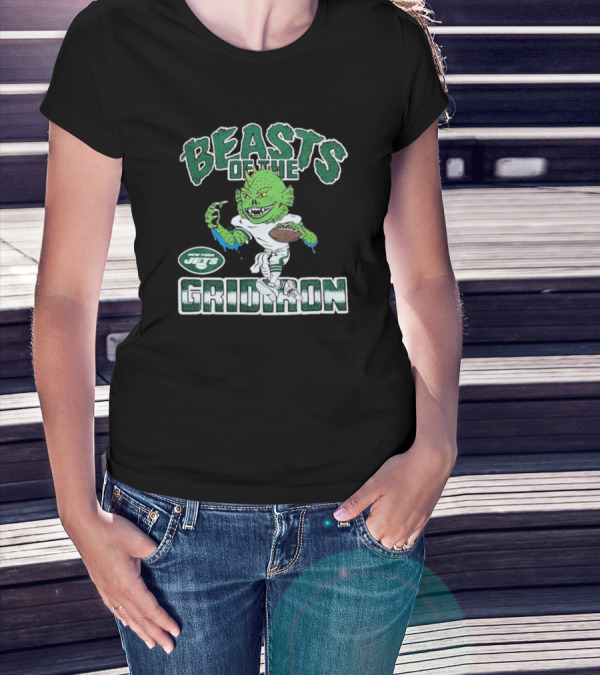 New York Jets Beasts Of The Gridiron Football Monster T-Shirt